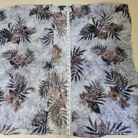 Steve Madden OSFM Adjustable Kimono Wrap Cover Up Sheer Tie Front Tropical Beach - Picture 10 of 14